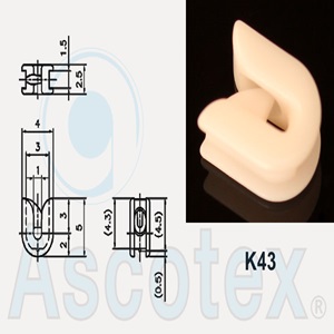 Móc Sứ Ceramic dẫn hướng trung tâm Ceramic Centre Hook Guide K43